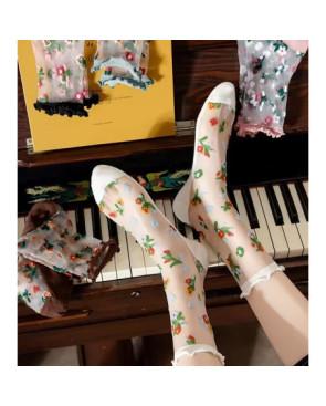 Chaussettes-les-petits-caprices-crystal-bouquet-de-fleurs-blancs