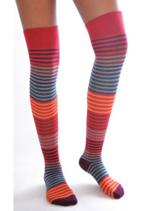 Jambiére Multi Rayures Cronert Orange Rouge 2