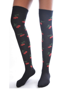 Jambière coton cerises fleuries