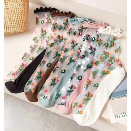 5-paires-de-Chaussettes-les-petits-caprices-crystal-bouquet-de-fleurs