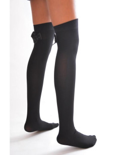 Jambière Microfibre noir Ruban papillons