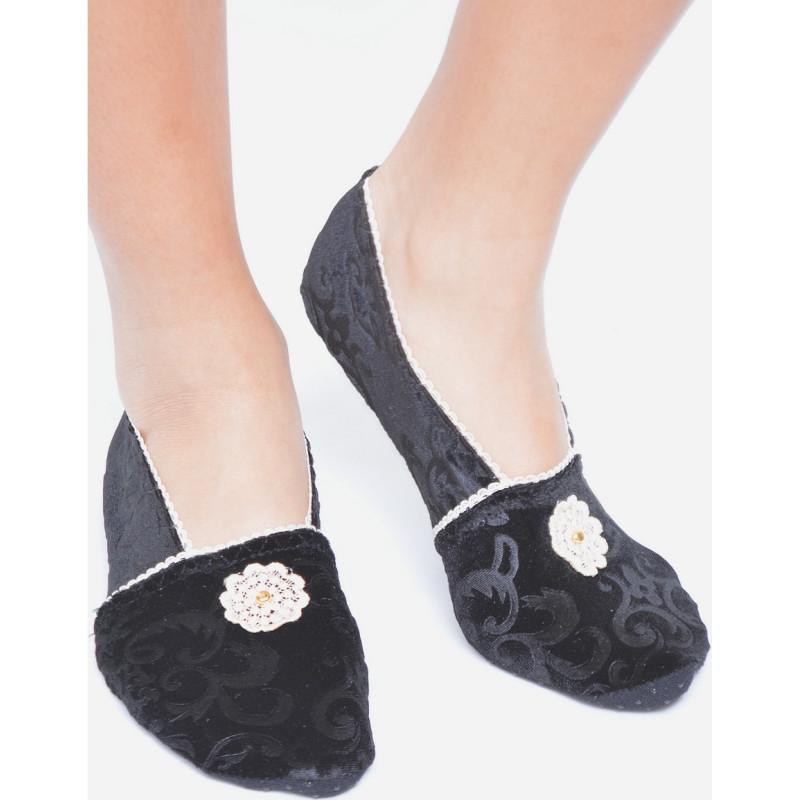 Chausson  Velours Floral Anti dérapant Les Petits Caprices