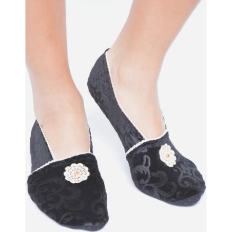 Chausson  Velours Floral Anti dérapant Les Petits Caprices