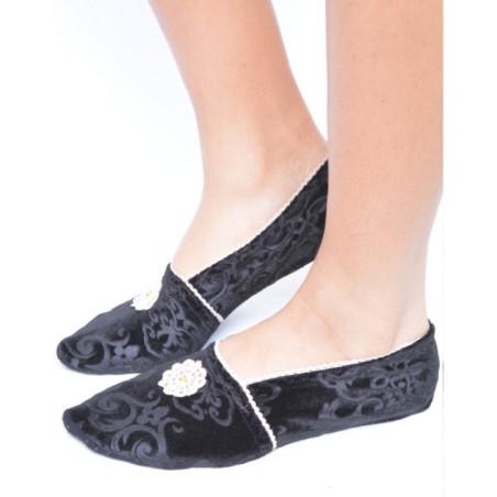 Chausson  Velours Floral Anti dérapant Les Petits Caprices