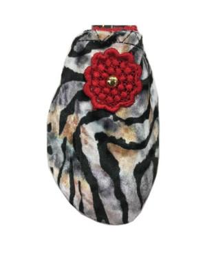  Chaussons-velours-imprimé-les-petits-caprices-Tigris-rouge-détail