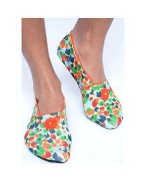 Chaussons-light-imprimé-les-petits-caprices-botty-orange-avant
