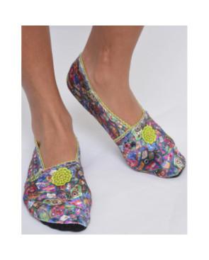 Chaussons-velours-imprimé-les-petits-caprices-fantasmino-3-quarts-green-salad