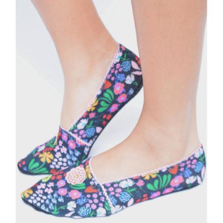 Chaussons de Voyage Tissu Harmonia Fleuris Caprices