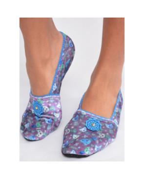 Chaussons-velours-imprimé-les-petits-caprices-catou-bleu-avant