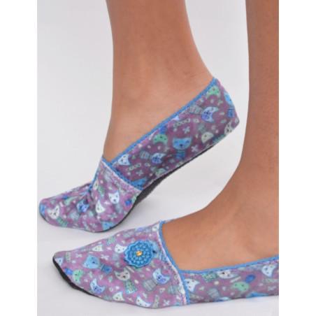 Chaussons Velours Les Petits Caprices Catou Bleu