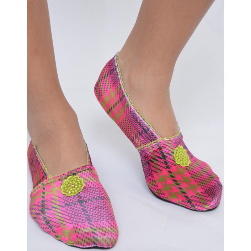 Chaussons de voyage ludique  Les Petits Caprices Harrowsquare vert