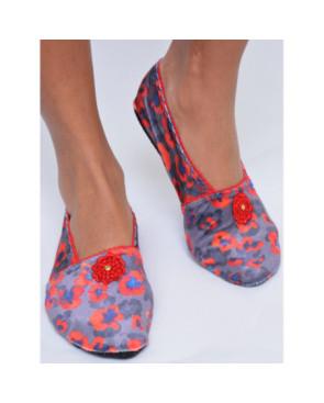 Chaussons-velours-imprimé-les-petits-caprices-papavero-red-face