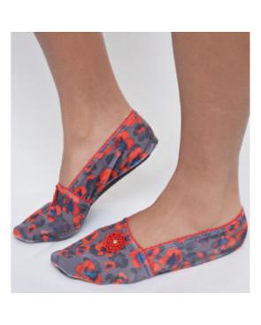 Chaussons de voyage tissus Les Petits Caprices Papavero Rouge