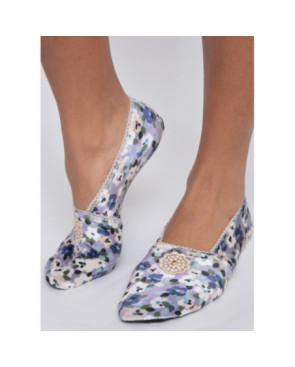 Chausson-velours-imprimé-les-petits-caprices-bianca-cream-avant
