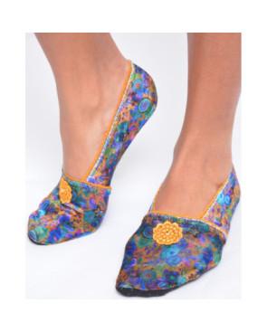 Chausson-velours-imprimé-les-petits-caprices-Hortense-yellow