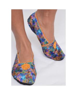 Chaussons Tissu imprimé Les Petits Caprices Hortense jaune