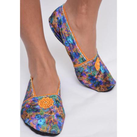 Chaussons Tissu imprimé Les Petits Caprices Hortense jaune