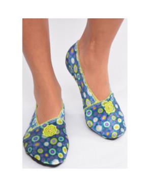 Chausson Tissu Les Petits Caprices Ta Ta Ta Vert