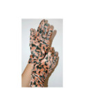 Gants Fleurs D'aelys Imprimé Caprices velours orange