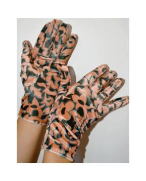 Gants Fleurs D'aelys Imprimé Caprices velours orange