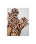 Gants Fleurs D'aelys Imprimé Caprices velours orange