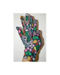 Gants imprimé Fleuris Harmonia noir Caprices