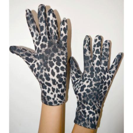 Gants imprimé Léopard noir Caprices Ixli