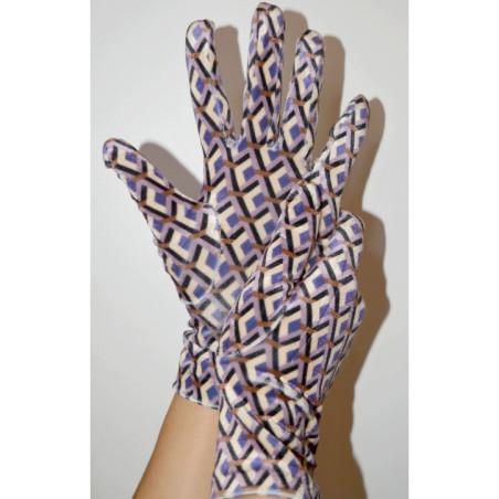 Gants Ixli  cubes violet happy Psychédéliques Caprices