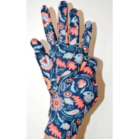 Gants Ixli lucinda Fleuris Bleus