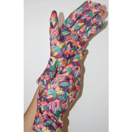 Gants Ixli  Sita Kimo bouquet feuillus bordeau