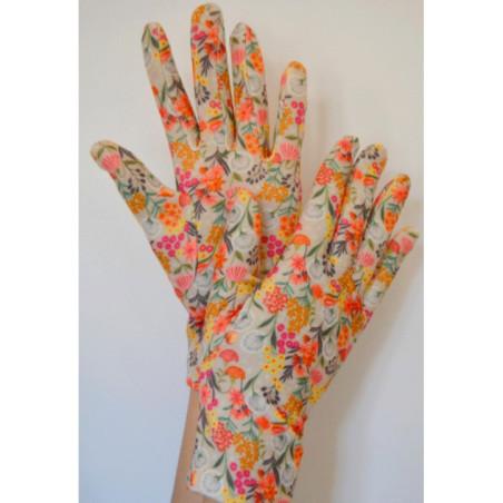 Gants Ixli imprimé Fleurs de suki Caprices nature