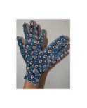 Gants Ixli Velours Olivia bleu Psychédéliques