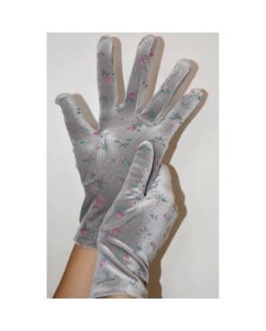 gants-Ixli-Velours--romantic-velvet-Gris Imprimé fleuris