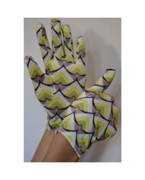 Gants Ixli  Velours imprimé Youki Vert Caprices