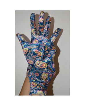 Gants Ixli Velours Bleu Zelina Psyché Caprices