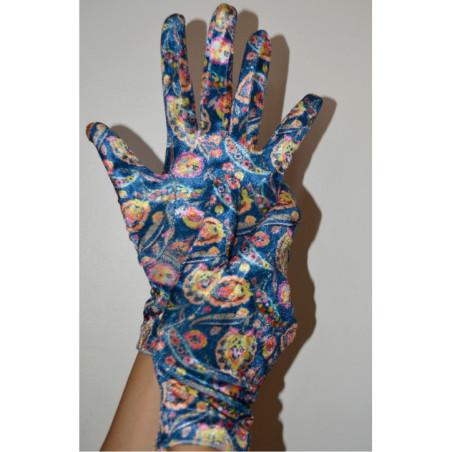 Gants Ixli Velours Bleu Zelina Psyché Caprices