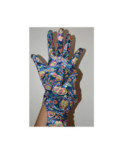 Gants Ixli Velours Bleu Zelina Psyché Caprices