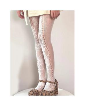 Collant-Resille-florale-lpc-blanc-avant