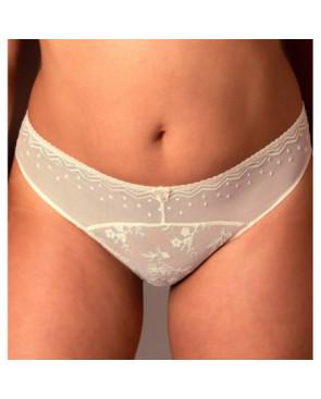 Slip empreinte Ellen  dentelle ivoire petit prix