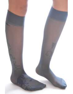 Mi Bas Lycra Cadre Noir Fume 2