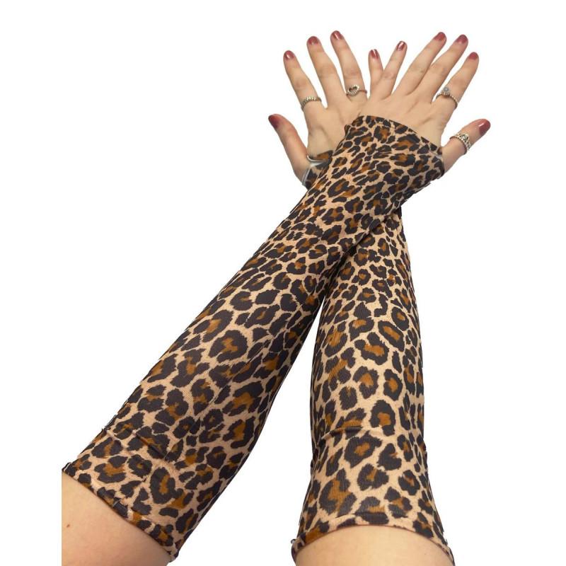 Mitaines imprimées leopard Pamela Mann