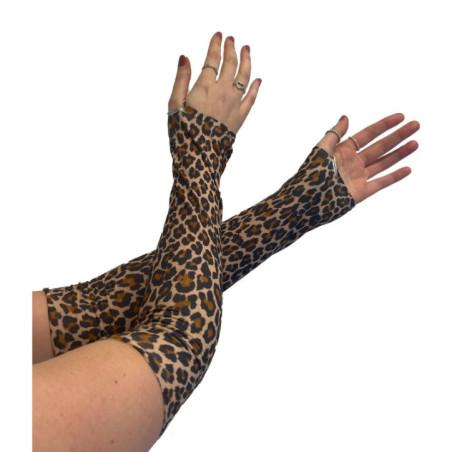Mitaines imprimées leopard Pamela Mann