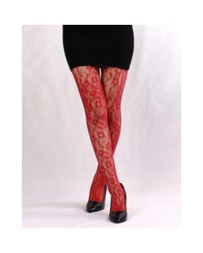  Collant-Resille-dentelle-florale-lpc-ROUGE-face