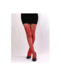 Collant Resille Dentelle Rouge Les Petits Caprices