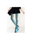 Collant Resille Dentelle Turquoise Les Petits Caprices