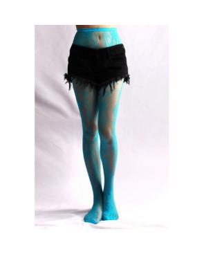 Collant Resille Dentelle Turquoise Les Petits Caprices