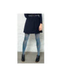 Collant Dentelle Résille cobalt Les Petits Caprices