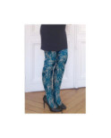 Collant Dentelle Fleurs cobleu Les Petits Caprices