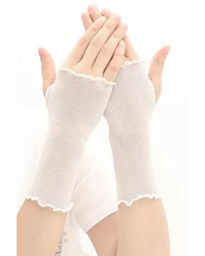 Mitaines-légères-maille-strassées -Les-petits-caprices-blanc