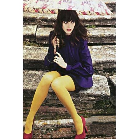 Collant Girardi Opaque Jaune Soleil